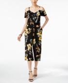 Cable & Gauge Cold-shoulder Culotte Jumpsuit