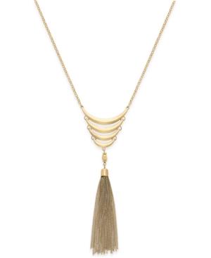 Inc International Concepts Gold-tone Long Tassel Necklace, Only At Macy's