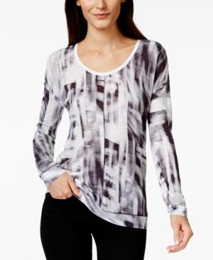 Calvin Klein Jeans Downtown Printed V-neck Sweater