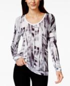 Calvin Klein Jeans Downtown Printed V-neck Sweater