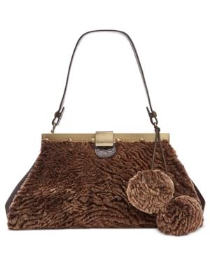 Patricia Nash Ferrara Shearling Frame Satchel