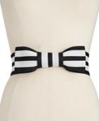 Kate Spade New York Stripe And Bow Stretch Belt