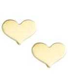 Heart Stud Earrings In 10k Gold