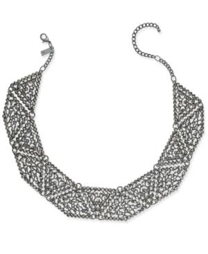 Inc International Concepts Hematite-tone Gray Pave Statement Necklace, Created For Macy's