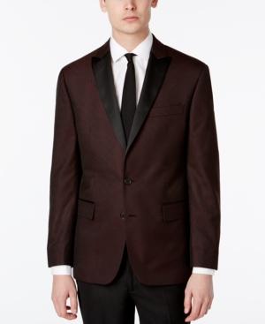 Ryan Seacrest Distinction Men's Slim-fit Burgundy Brocade Dinner Jacket, Only At Macy's