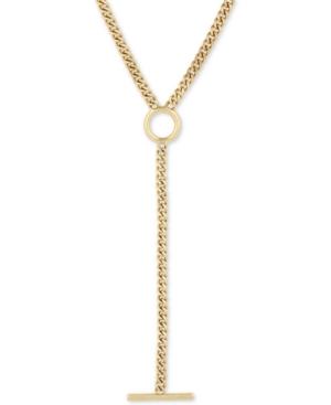 Lucky Brand Gold-tone Circle & Bar 23 Lariat Necklace