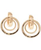 Anne Klein Gold-tone Orbital E-z Comfort Clip-on Drop Earrings