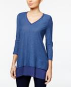 Two By Vince Camuto Layered-look V-neck Top