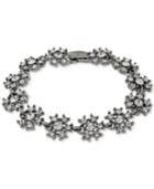 2028 Silver-tone Crystal Snowflake Link Bracelet