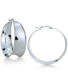 Giani Bernini Sculptural Polished Hoop Earrings In Sterling Silver, Only At Macy's