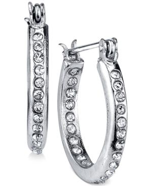 2028 Silver-tone Inside-out Pave Hoop Earrings, A Macy's Exclusive Style