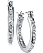 2028 Silver-tone Inside-out Pave Hoop Earrings, A Macy's Exclusive Style