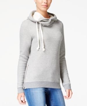 Roxy Juniors' Sharing Song Solid Side-zipper Pullover Hoodie