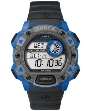 Timex Men's Digital Expedition Black Resin Strap Watch 45mm Tw4b00700