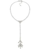 Carolee Silver-tone Crystal Pendant Y Necklace