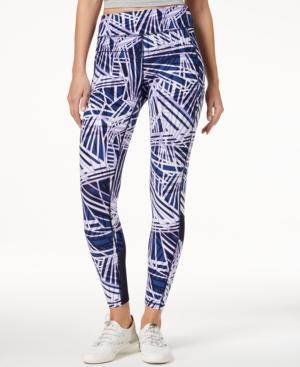 Calvin Klein Performance Printed High-waist Mesh-trimmed Leggings