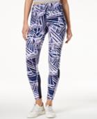 Calvin Klein Performance Printed High-waist Mesh-trimmed Leggings