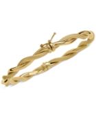 Twist-style Hinged Bangle Bracelet In 14k Gold