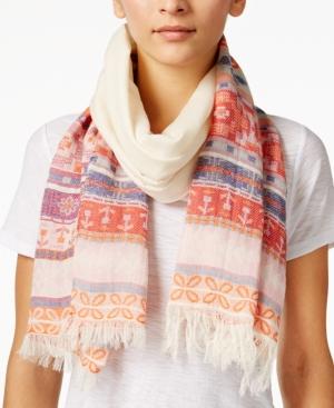 American Rag Mixed-print Fringe Scarf, Only At Macy's