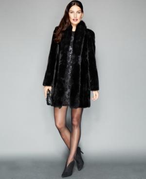 The Fur Vault Fox-trimmed Mink Coat