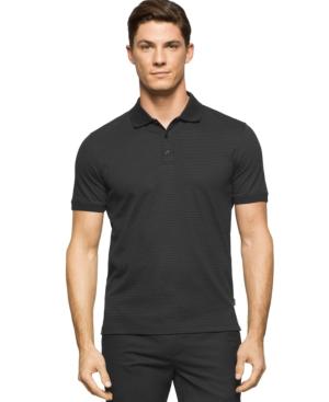 Calvin Klein Men's Striped Contrast-collar Polo