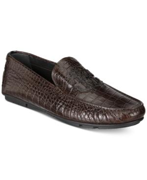 Roberto Cavalli Men's Embossed Crest Drivers Men's Shoes