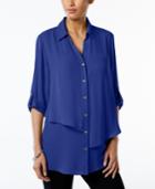 Jm Collection Petite Tiered Shirt, Created For Macy's