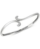 Le Vian Diamond Swirl Bangle Bracelet (1/5 Ct. T.w.) In 14k White Gold