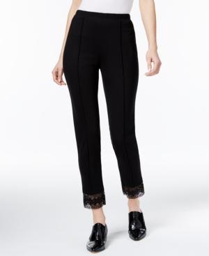 Yyigal Cropped Lace-trim Pants, A Macy's Exclusive Style