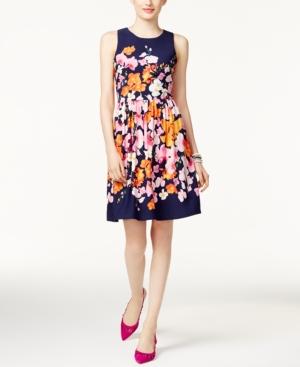 Inc International Concepts Pleated Fit & Flare Dress, Only At Macy's