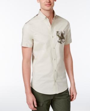 Armani Exchange Men's Eagle Camo Pocket Shirt