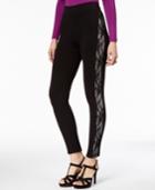 Thalia Sodi Lace-trim Leggings, Created For Macy's