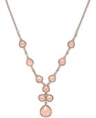 Charter Club Rose Gold-tone Pink Crystal Lariat Necklace, Only At Macy's
