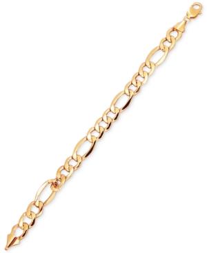 Men's Figaro Link Bracelet In Italian10k Gold