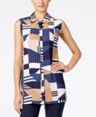 Alfani Geo-print Blouse, Only At Macy's