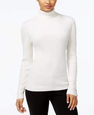 Style & Co. Petite Ribbed Turtleneck Sweater, Only At Macy's