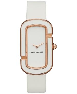 Marc Jacobs Women's The Jacobs White Leather Strap Watch 23x39mm
