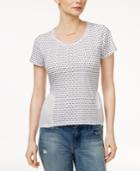 Maison Jules Mixed-media T-shirt, Only At Macy's