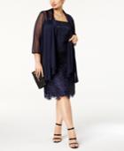 R & M Richards Plus Size Lace Dress And Jacket