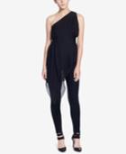 Catherine Malandrino One-shoulder Asymmetrical Silk Top