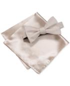 Alfani Men's Tan Bow Tie & Pocket Square Set, Only At Macy's