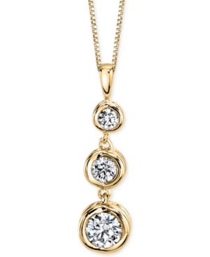 Sirena Energy Diamond Three-stone Pendant Necklace (1/3 Ct. T.w.) In 14k Yellow Gold Or White Gold