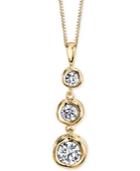 Sirena Energy Diamond Three-stone Pendant Necklace (1/3 Ct. T.w.) In 14k Yellow Gold Or White Gold