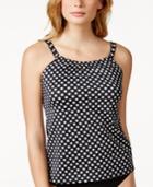 Swim Solutions Mastectomy Printed Tankini Top Women's Swimsuit