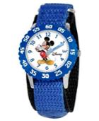 Disney Watch, Kid's Mickey Mouse Time Teacher Blue Velcro Strap 31mm W000002