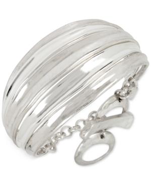 Robert Lee Morris Soho Silver-tone Wide Toggle Bracelet