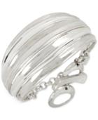 Robert Lee Morris Soho Silver-tone Wide Toggle Bracelet