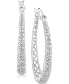 Victoria Townsend Diamond Hoop Earrings (1/2 Ct. T.w.) In Sterling Silver
