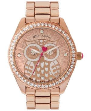 Betsey Johnson Women's Rose Gold-tone Bracelet Watch 40mm Bj00048-167