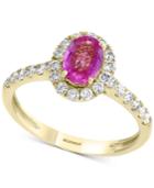 Effy Pink Sapphire (9/10 Ct. T.w.) & Diamond (1/2 Ct. T.w.) Ring In 14k Gold